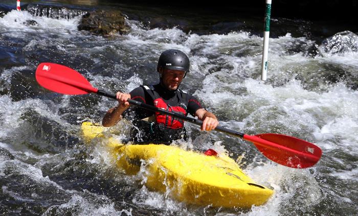 Paddling on the river